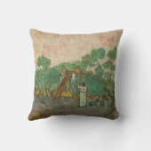 ファン・ゴッホ・オリーブ狩りの女性 クッション (裏面)