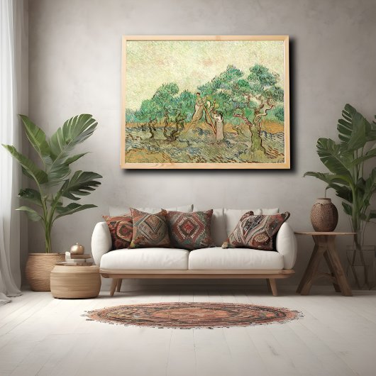 ファン・ゴッホ・オリーブ狩りの女性 ポスター