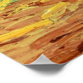 ファン・ゴッホ – カラスと小麦の畑 ポスター (角)