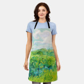 ファン・ゴッホ・グリーン小麦畑 エプロン (着用した状態)