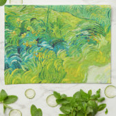 ファン・ゴッホ・グリーン小麦畑 キッチンタオル (折り畳み)