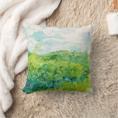 ファン・ゴッホ・グリーン小麦畑 クッション (ブランケット)