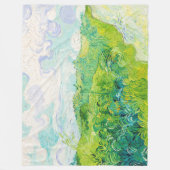 ファン・ゴッホ・グリーン小麦畑 フリースブランケット (正面)