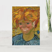 ファン・ゴッホ・コーンフラワーの青年のポートレート カード (正面)