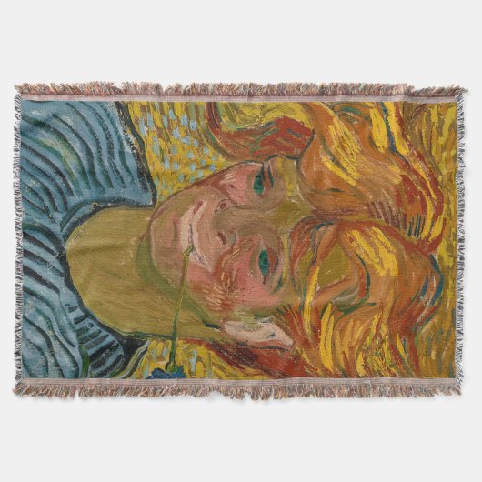 ファン・ゴッホ・コーンフラワーの青年のポートレート スローブランケット (正面)