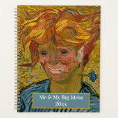 ファン・ゴッホ・コーンフラワーの青年のポートレート プランナー手帳 (正面)