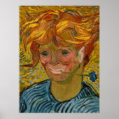 ファン・ゴッホ・コーンフラワーの青年のポートレート ポスター (正面)