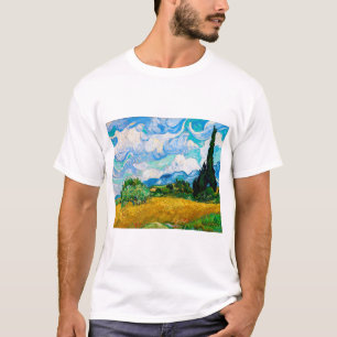 ファン・ゴッホ・サイプレス付き小麦畑 Tシャツ