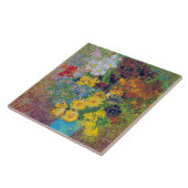 ファン・ゴッホ、デイジーとアネモネスの花瓶 タイル (側面)