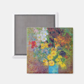 ファン・ゴッホ、デイジーとアネモネスの花瓶 マグネット (正面/裏面)