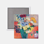 ファン・ゴッホ、バラとアネモネスの花瓶 マグネット (正面/裏面)