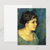 ファン・ゴッホ、ブルーの女性ポートレート、ヴィンテージ・アート (正面/裏面)