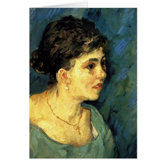 ファン・ゴッホ、ブルーの女性ポートレート、ヴィンテージ・アート (正面)