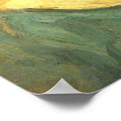 ファン・ゴッホ、ブルーの女性ポートレート、ヴィンテージ・アート ポスター (角)