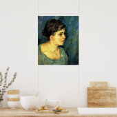 ファン・ゴッホ、ブルーの女性ポートレート、ヴィンテージ・アート ポスター (キッチン)