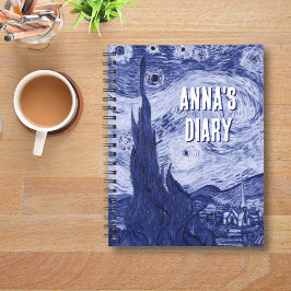 ファン・ゴッホ・ブルー・レンディション・オブ・ザ・スター・ナイト・アート ノートブック