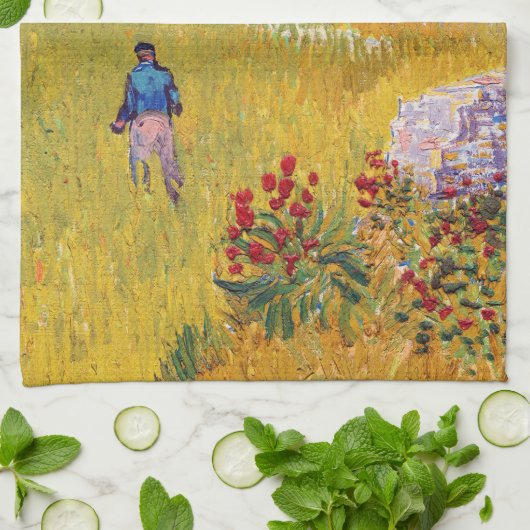 ファン・ゴッホ・プロヴァンスのファームハウス キッチンタオル (折り畳み)