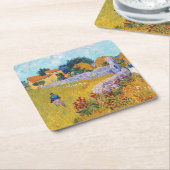 ファン・ゴッホ・プロヴァンスのファームハウス スクエアペーパーコースター (アングル)