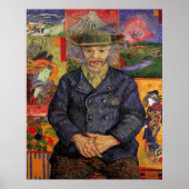 ファン・ゴッホ、ペール・タンギーポートレート、ヴィンテージ・アート ポスター (正面)