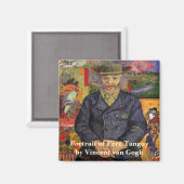 ファン・ゴッホ、ペール・タンギーポートレート、ヴィンテージ・アート マグネット (正面/裏面)