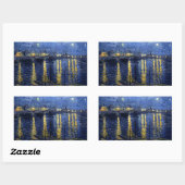 ファン・ゴッホ:ローネの星空の夜 長方形シール (シート)