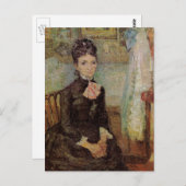 ファン・ゴッホ、女性が揺りかごに座って、ヴィンテージ・アート ポストカード (正面/裏面)