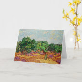 ファン・ゴッホ – 有名なオリーブ絵画の木々、 カード (黄色い花)
