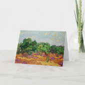 ファン・ゴッホ – 有名なオリーブ絵画の木々、 カード (正面)