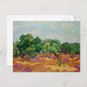 ファン・ゴッホ – 有名なオリーブ絵画の木々、 ポストカード (正面/裏面)
