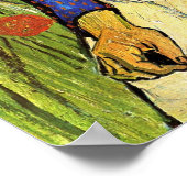 ファン・ゴッホ、麦藁帽子をかぶった若い農民の女性 ポスター (角)