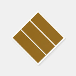 ファン スポーティー シック ワイド ゴールデンブラウン ホワイト ストライプ スタンダードカクテルナプキン