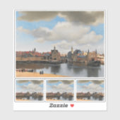 ファン・デフト、View of Delft、Johannes Vermeer氏 シール (シート)