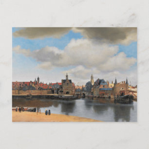 ファン・デフト、View of Delft、Johannes Vermeer氏 ポストカード