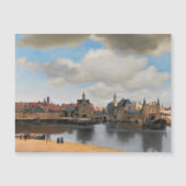 ファン・デフト、View of Delft、Johannes Vermeer氏 マグネット招待状 (正面)
