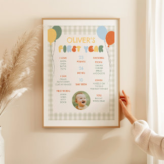 ファン・トゥ・ビー・ワン グリーンギンガム 1歳の誕生日 ポスター