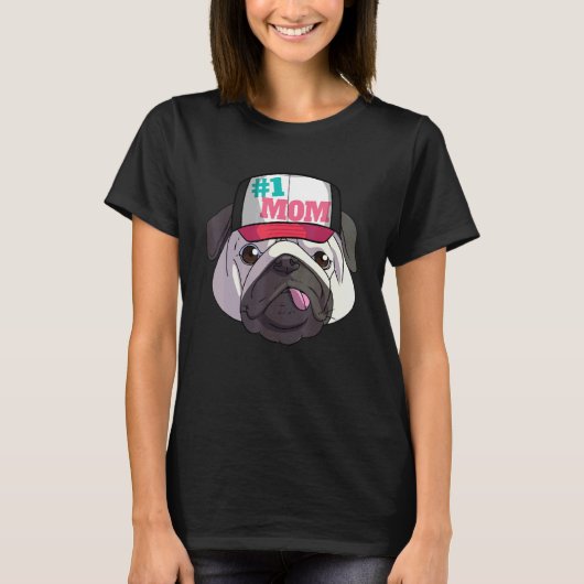 ファン・パグ #1 お母さん 母の日 Tシャツ (正面)