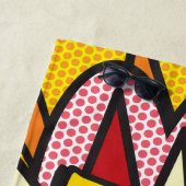 ファン モダン タイポグラフィック コミック ブック POP トレンディ ビーチタオル (インサイチュ)