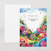 ファン ラリポップ キャンディーランド バースデー サンキューカード (正面/裏面)