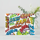 ファン レトロ コミック ブック ポップ アート サウンド 招待状 (スタンド正面)