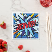 ファン レトロ コミック ブック ZOMG スタンダードカクテルナプキン (インサイチュ)