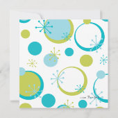 ファン レトロ ドット 招待状 (裏面)