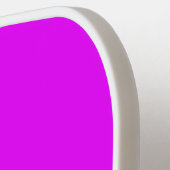 ファン ヴィヴィッド トロピカル ピンク ブラック カーブ ファンシー スクリプト ピックルボールラケット (左詳細)