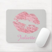 ファーおもしろいピンクローズリップリップクリップスティック口 マウスパッド (マウス)