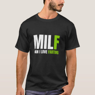 ファーおもしろいミルフマン私はファリングパパファーター大好き Tシャツ