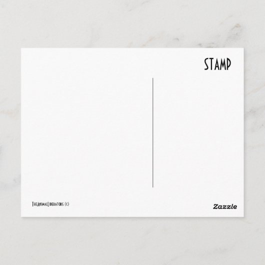 ファーが痛みと苦しみを引き起こす ポストカード (裏面)