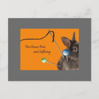 ファーが痛みと苦しみを引き起こす ポストカード