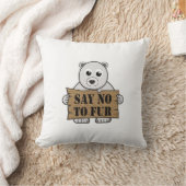 ファーにノーと言う クッション (ブランケット)