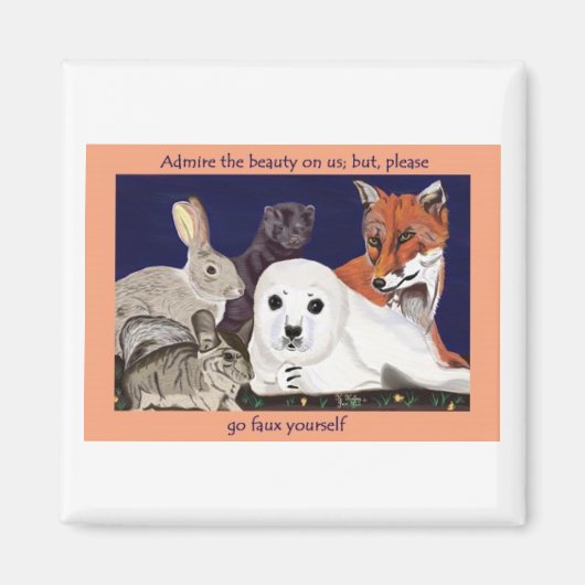 ファーは疑問に思衣服磁石だ マグネット (正面)