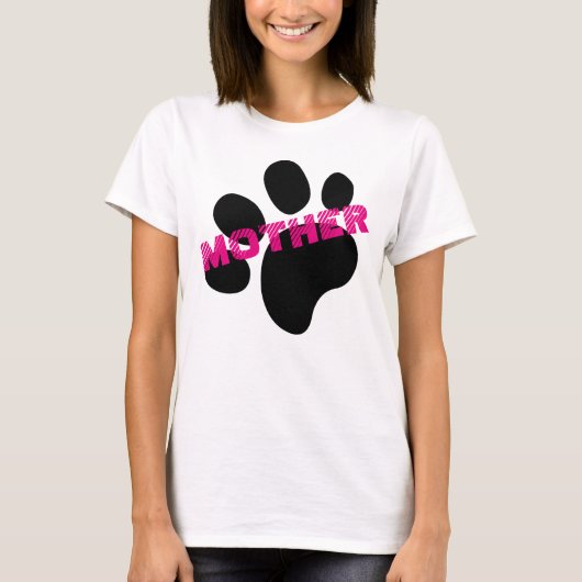ファーべイビー ママ 肉球プリント 母の日ギフト Tシャツ (正面)