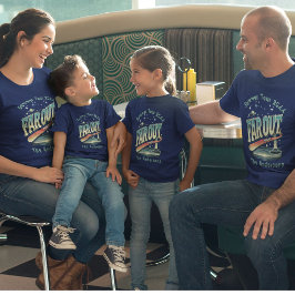 ファーアウトマンレトロ60のスローガンパーソナライズされたファミリー Tシャツ